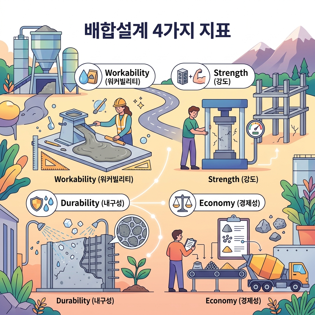 ai thumbnail illustration 배합설계 4가지 지표 1787655812